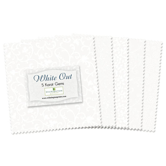 White Out 5 Karat Gems 5" Squares - Wilmington Prints from Fort Worth Fabric Studio