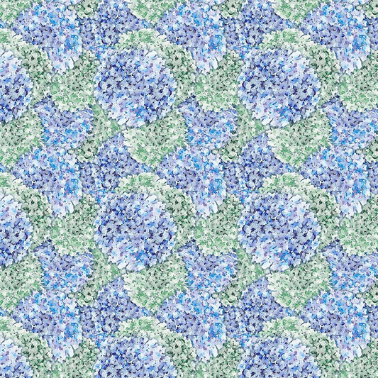 Wildflower Meadow Hydrangeas Blue - Wilmington Prints from Fort Worth Fabric Studio