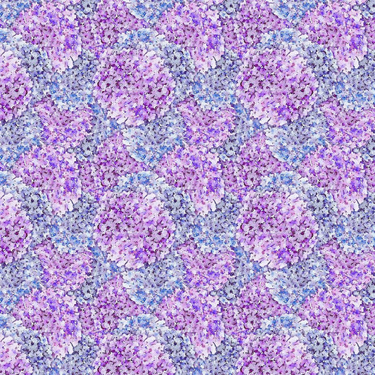 Wildflower Meadow Hydrangeas Purple - Wilmington Prints from Fort Worth Fabric Studio
