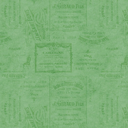 Wildflower Meadow Word Texture Green - Wilmington Prints from Fort Worth Fabric Studio