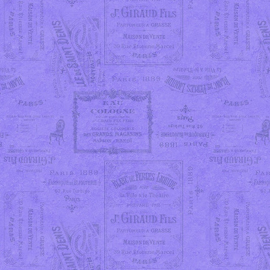 Wildflower Meadow Word Texture Purple - Wilmington Prints from Fort Worth Fabric Studio