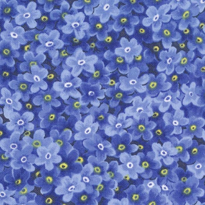 Wildflowers Basics Forget-Me-Nots Blue – Remnant 10" × 44"
