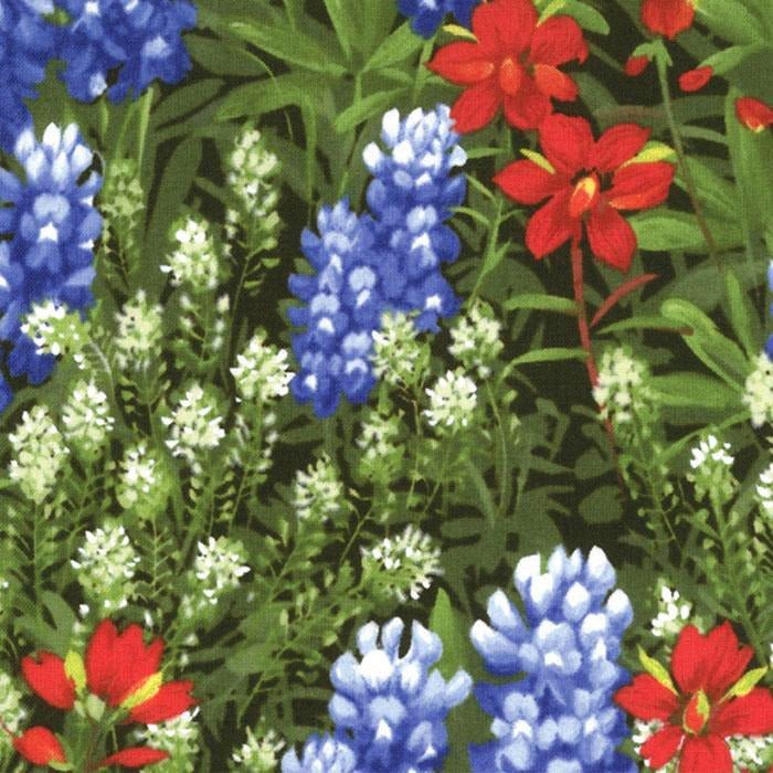 Wildflowers Basics Paintbrush Florals Multi – Remnant 17″ × 44″