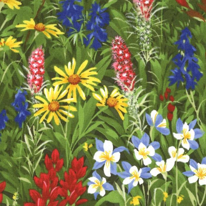 Wildflowers Basics Summer Florals Multi – Remnant 17" × 44"