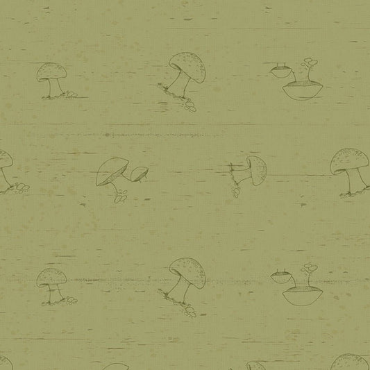 Wildwood Mushroom Tonal Olive - Clothworks from Fort Worth Fabric Studio