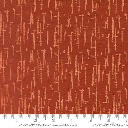 Windfall Textured Stripes Rust - Moda from Fort Worth Fabric Studio