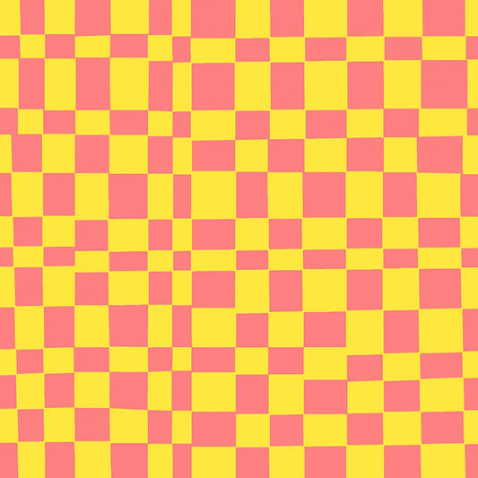 Windham Kaleidoscope Checker Glow/Limeade 1 Yard Cut - Windham from Fort Worth Fabric Studio