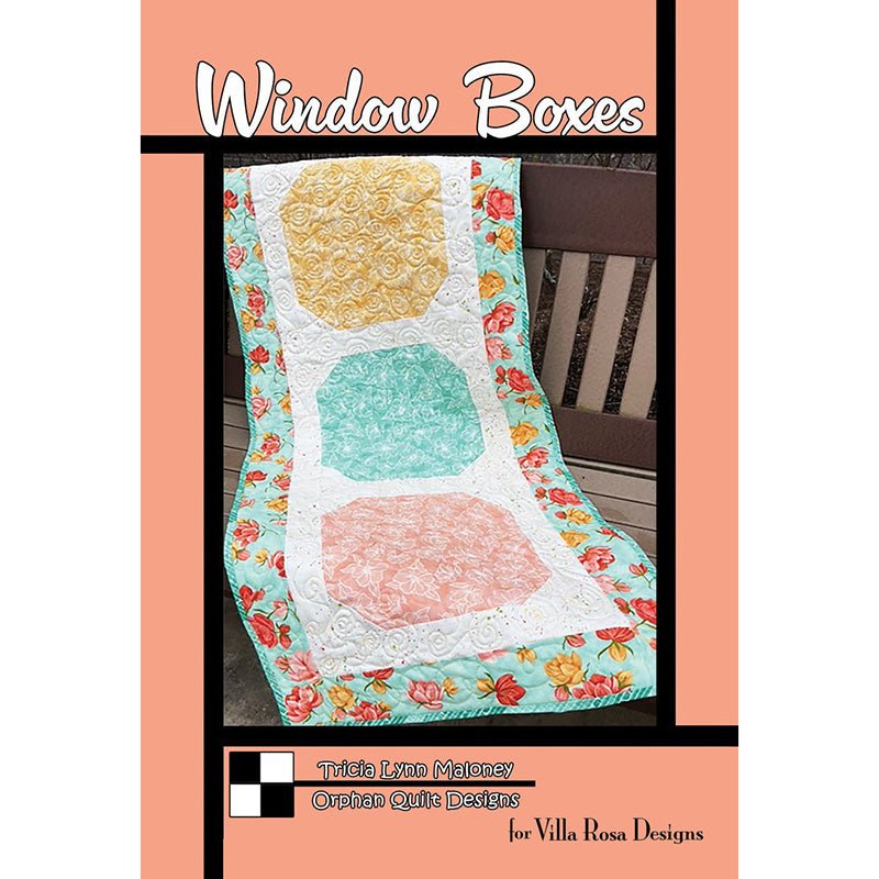 Window Boxes Table Runner Pattern PDF Download - Villa Rosa Designs from Fort Worth Fabric Studio