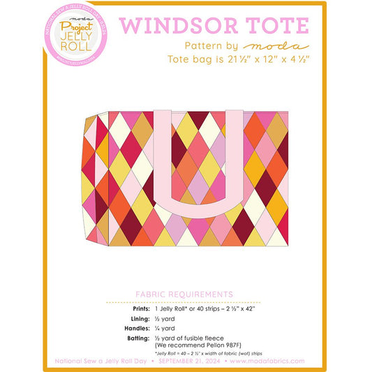 Windsor Tote Jelly Roll Pattern by Moda Free PDF - Moda from Fort Worth Fabric Studio