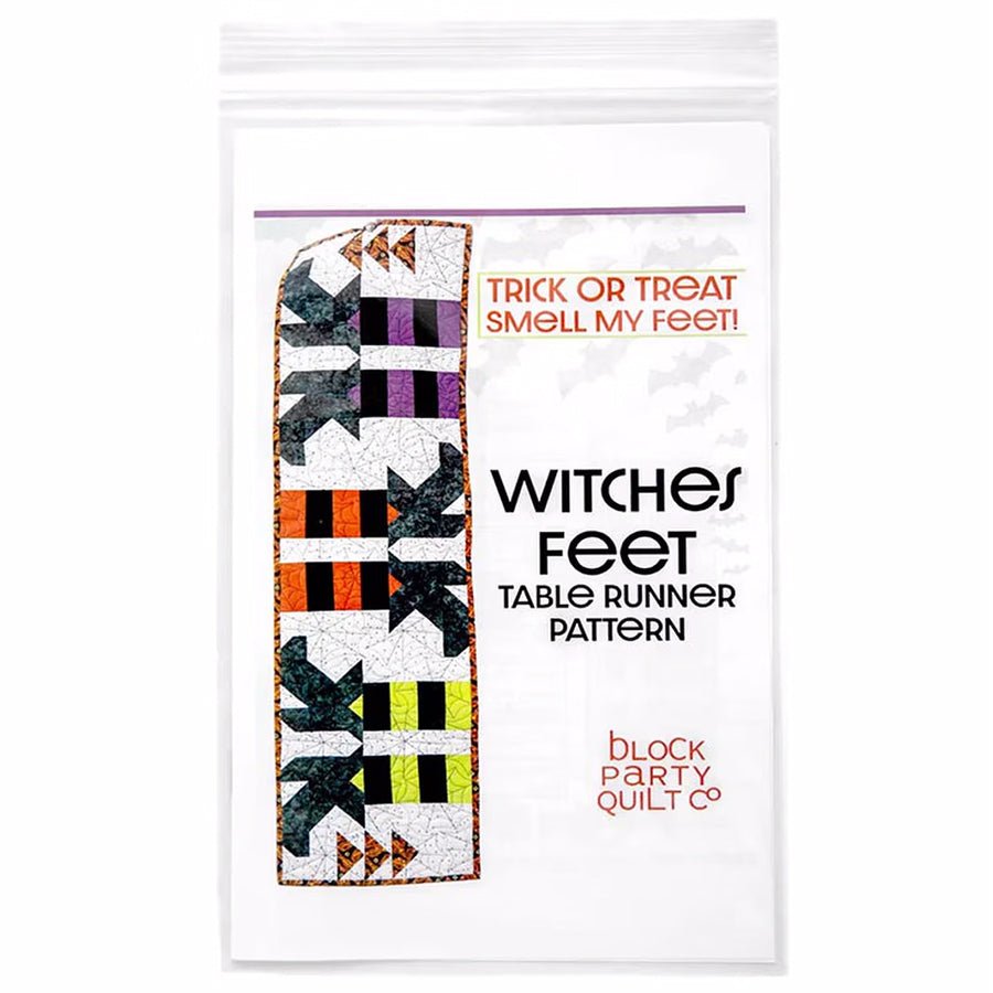Witches Feet Table Runner Pattern by Block Party Quilt Co - Block Party Quilt Co from Fort Worth Fabric Studio