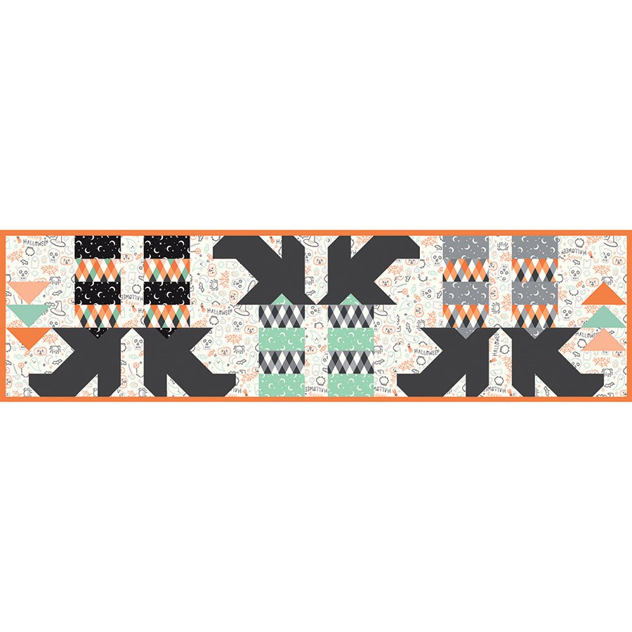 Witches Feet Table Runner Pattern by Block Party Quilt Co - Block Party Quilt Co from Fort Worth Fabric Studio