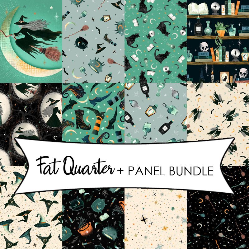 Witchy Wicked Fat Quarter + Panel Bundle - Blank Quilting from Fort Worth Fabric Studio