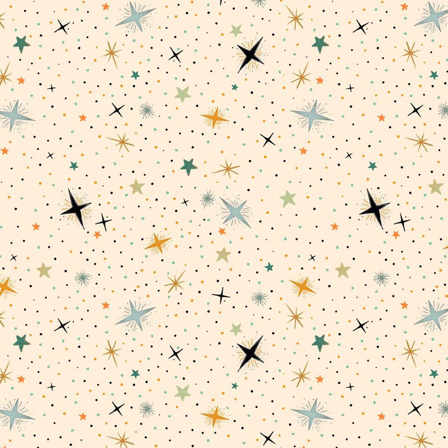 Witchy Wicked Stars Cream - Blank Quilting from Fort Worth Fabric Studio