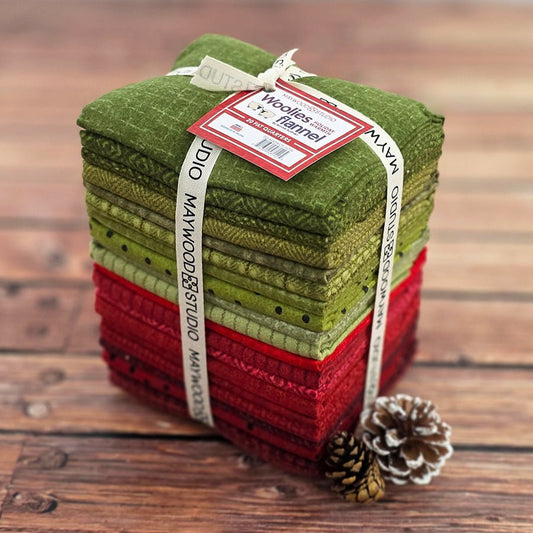 Woolies Flannel Holiday Warmth Fat Quarter Bundle - Maywood Studio from Fort Worth Fabric Studio