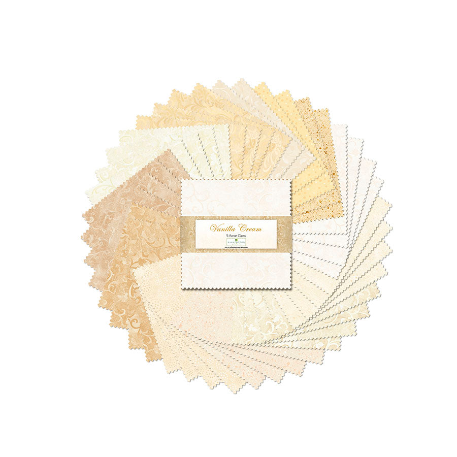 Vanilla Cream 5 Karat Gems 5" Squares by Wilmington