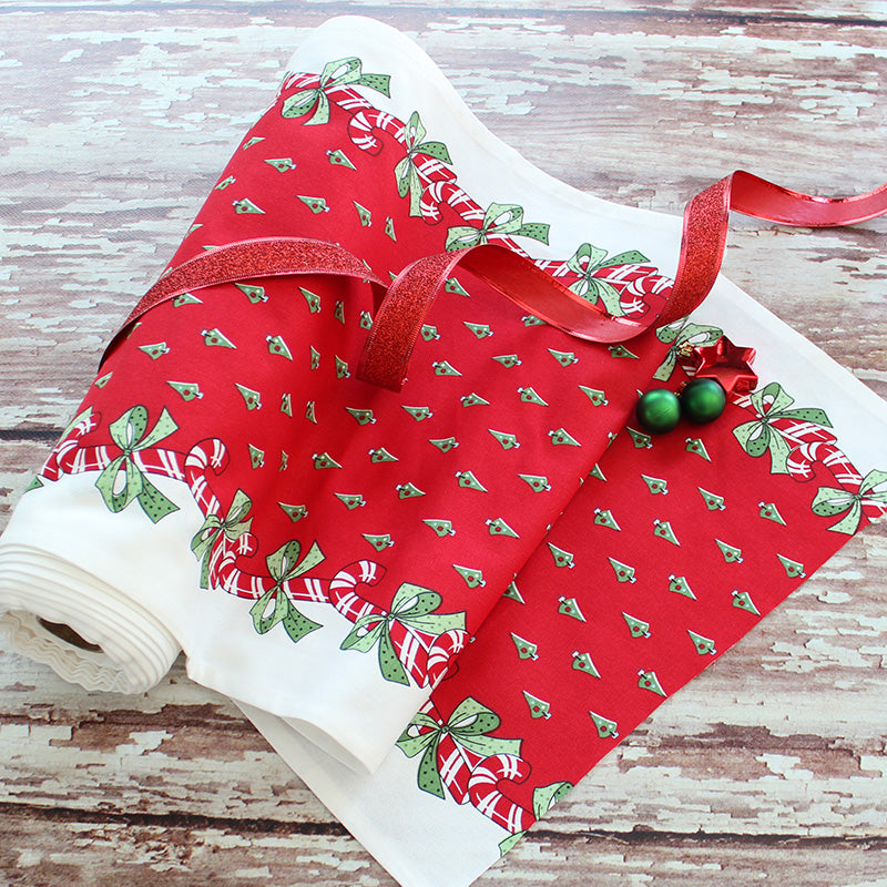 Candy Canes 16" Cotton Toweling from Moda