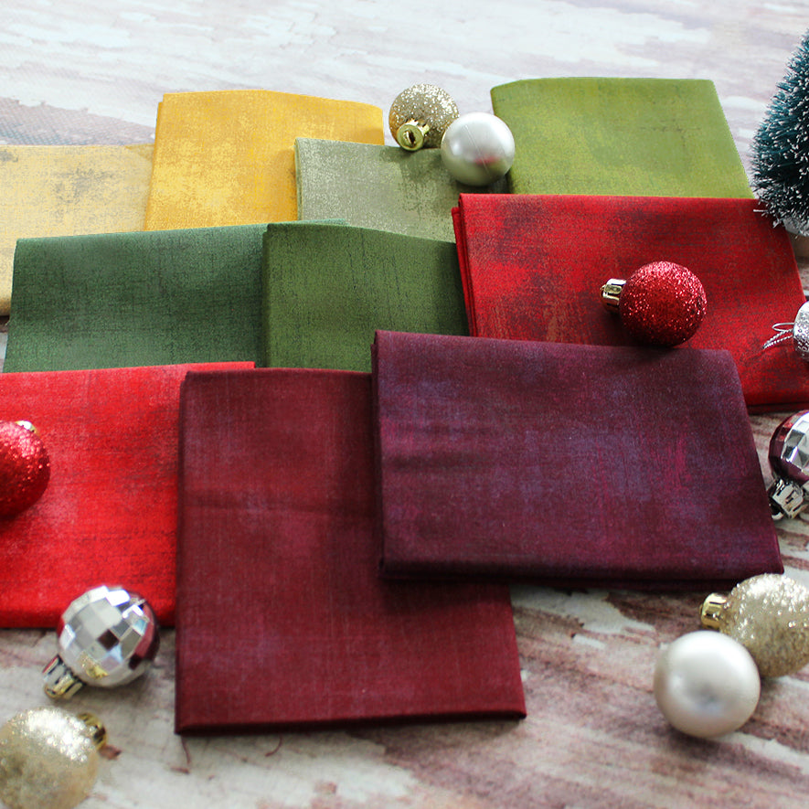 Grunge Yuletide Mix Fat Quarter Bundle