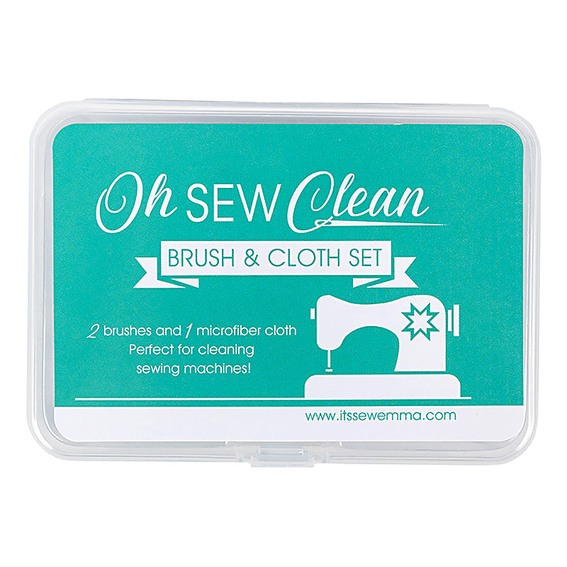 Teal Oh Sew Clean Brush and Cloth Set