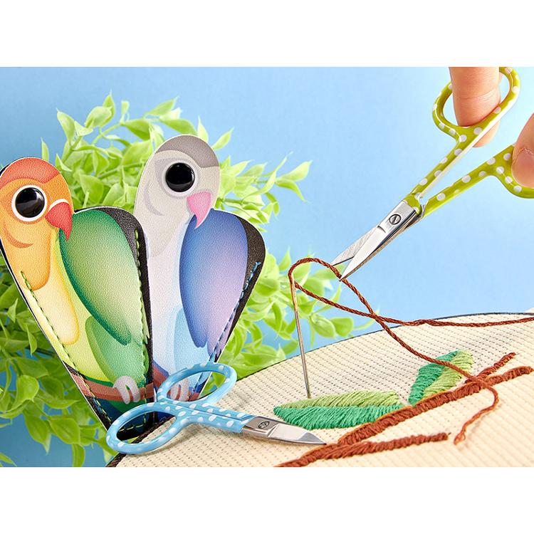 Purse Parrot Embroidery Scissors w/ Pouch