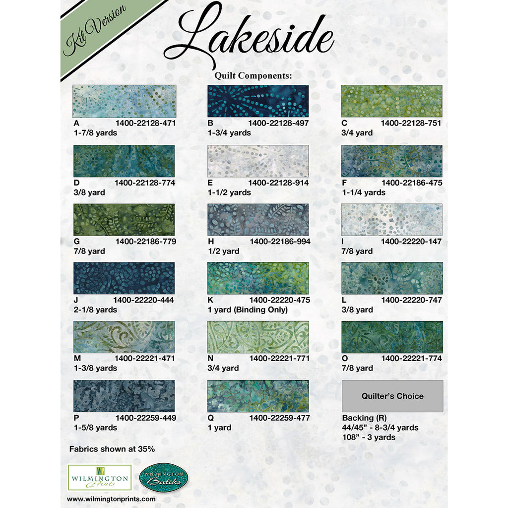 Lakeside Quilt Pattern from Wilmington PDF Download