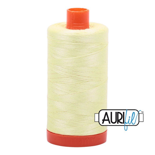 Aurifil Cotton Mako Thread Light Lemon 50wt MK50 - 2110 - Aurifil from Fort Worth Fabric Studio