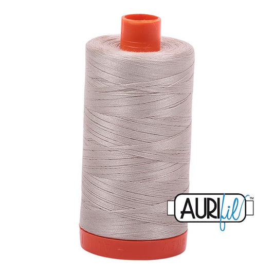 Aurifil Cotton Mako Thread Pewter 50wt MK50 - 6711 - Aurifil from Fort Worth Fabric Studio