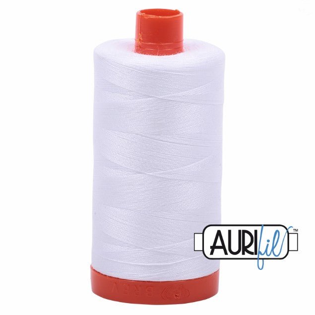 Aurifil Cotton Mako Thread White 50wt MK50 - 2024 Thread by Aurifil