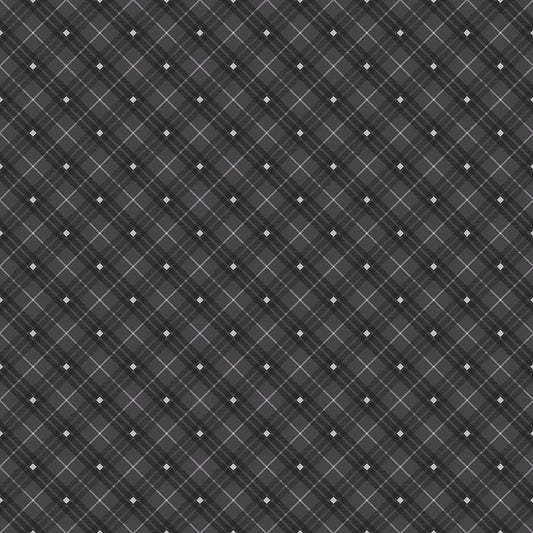 Bias Plaid Basics Charcoal - Henry Glass from Fort Worth Fabric Studio