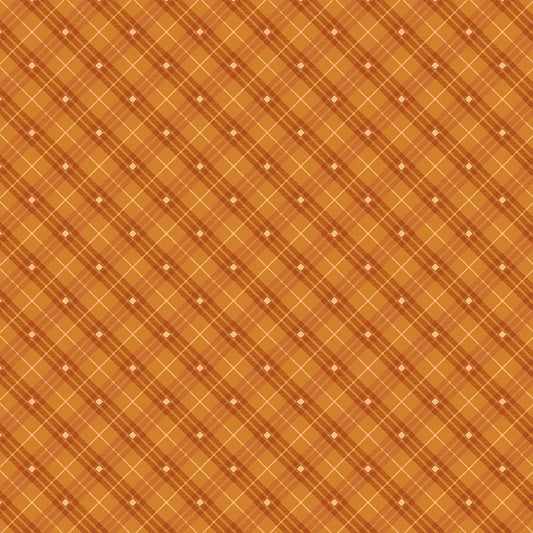 Bias Plaid Basics Orange - Henry Glass from Fort Worth Fabric Studio