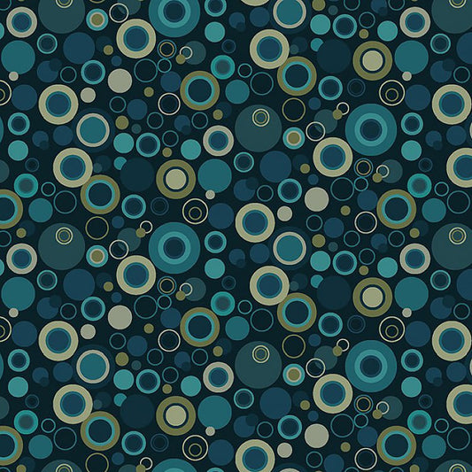 Bubble Dot Basics Navy - Henry Glass from Fort Worth Fabric Studio