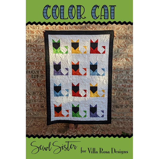 Color Cat Quilt Pattern - Villa Rosa Designs from Fort Worth Fabric Studio