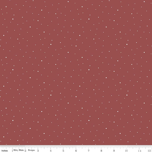 Dapple Dot Marsala - Riley Blake from Fort Worth Fabric Studio