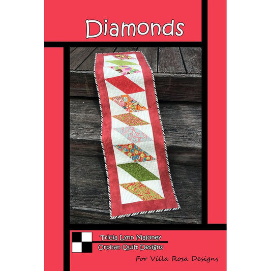 Diamonds Table Runner Pattern PDF Download - Villa Rosa Designs from Fort Worth Fabric Studio