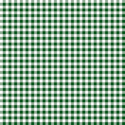 Essentials Gingham White/Dark Green - Wilmington Prints from Fort Worth Fabric Studio