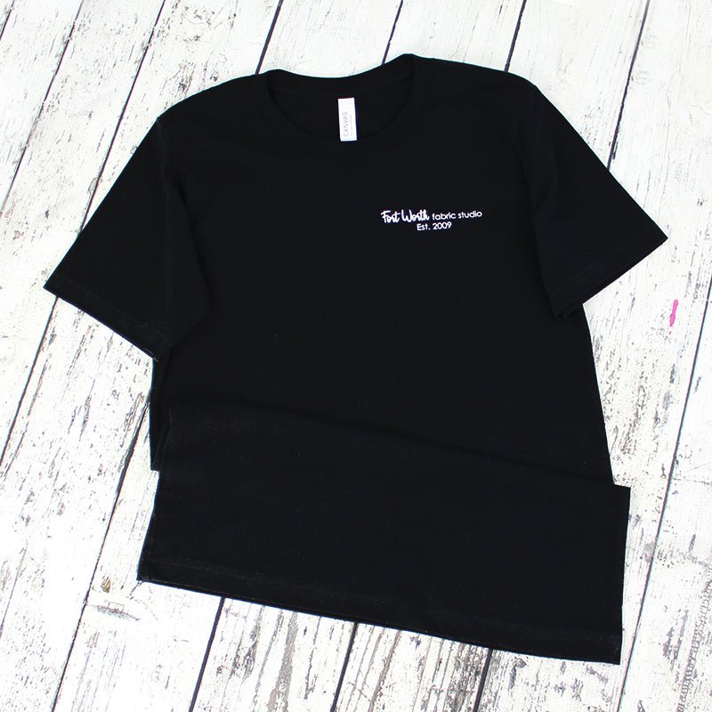 Fort Worth Fabric Studio T Shirt Black/White - Fort Worth Fabric Studio from Fort Worth Fabric Studio