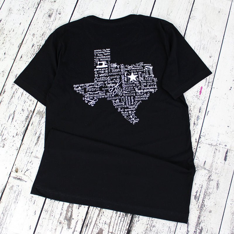 Fort Worth Fabric Studio T Shirt Black/White - Fort Worth Fabric Studio from Fort Worth Fabric Studio