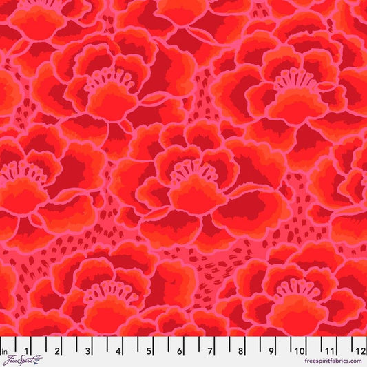 Kaffe Fassett Collective Tonal Floral Red - Free Spirit from Fort Worth Fabric Studio