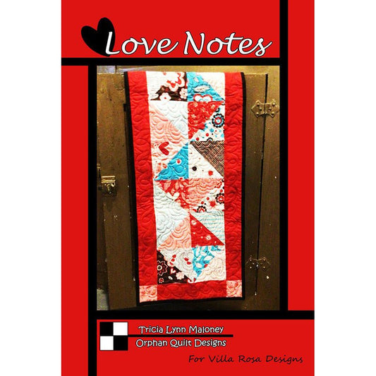 Love Notes Table Runner Pattern PDF Download - Villa Rosa Designs from Fort Worth Fabric Studio