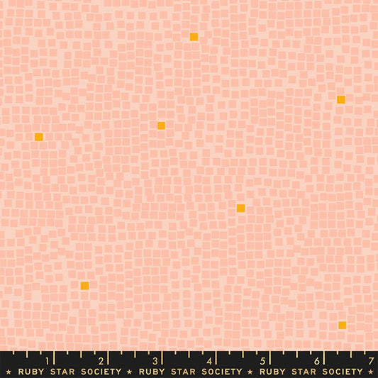 Pixel Dot Tile Peach - Ruby Star Society from Fort Worth Fabric Studio
