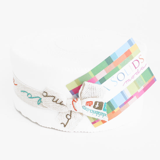 Bella Solids White Jelly Roll
