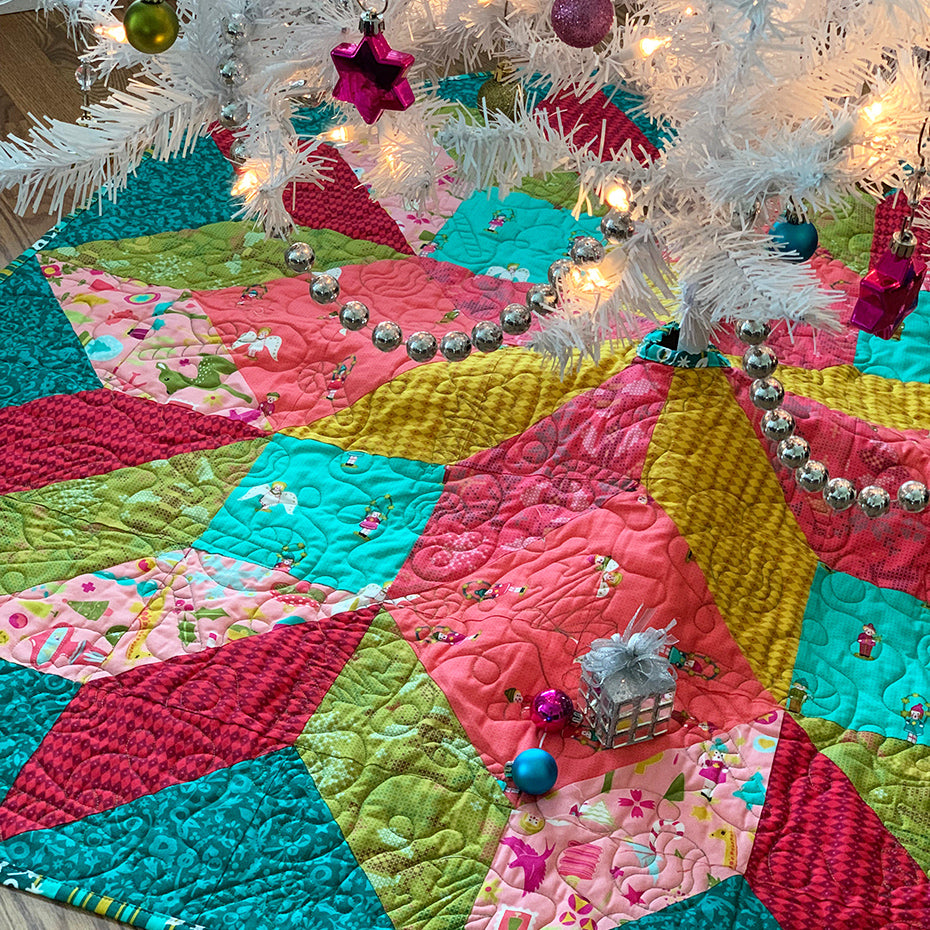 Polar Star Tree Skirt Quilt Pattern PDF Download