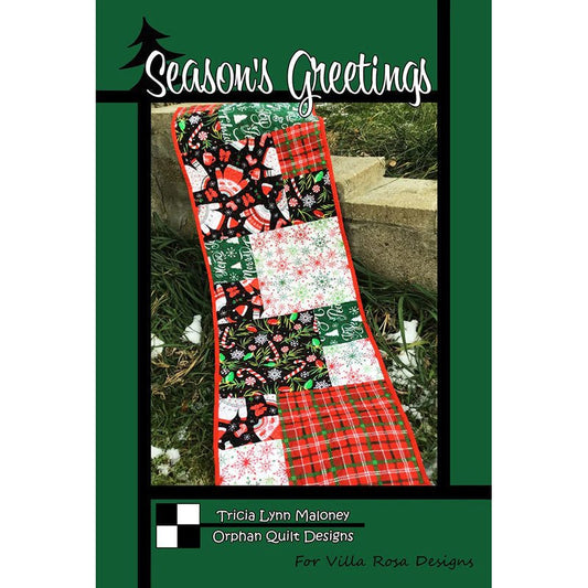 Season's Greetings Table Runner Pattern PDF Download - Villa Rosa Designs from Fort Worth Fabric Studio