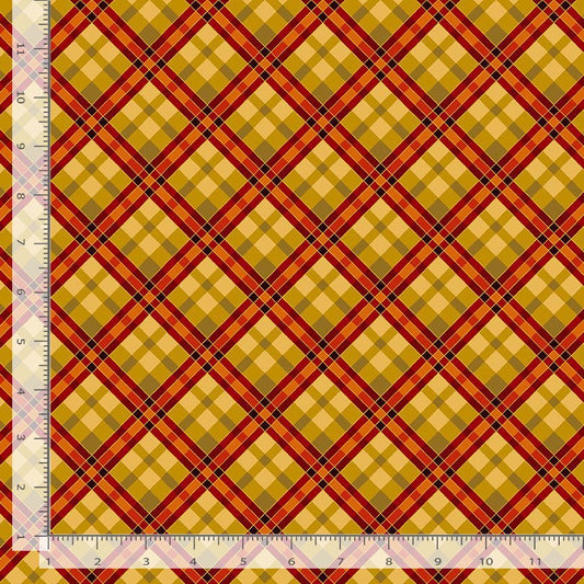 Thankful Plaid Harvest Metallic - Timeless Treasures from Fort Worth Fabric Studio
