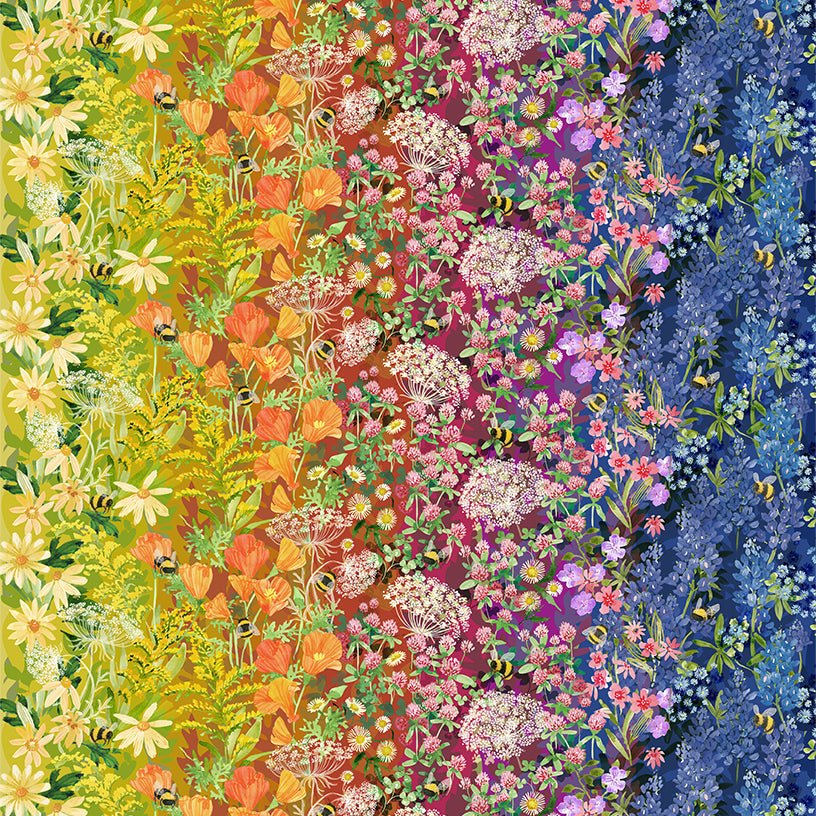 Wild Blossoms Wildflower Ombre Rainbow - Moda from Fort Worth Fabric Studio