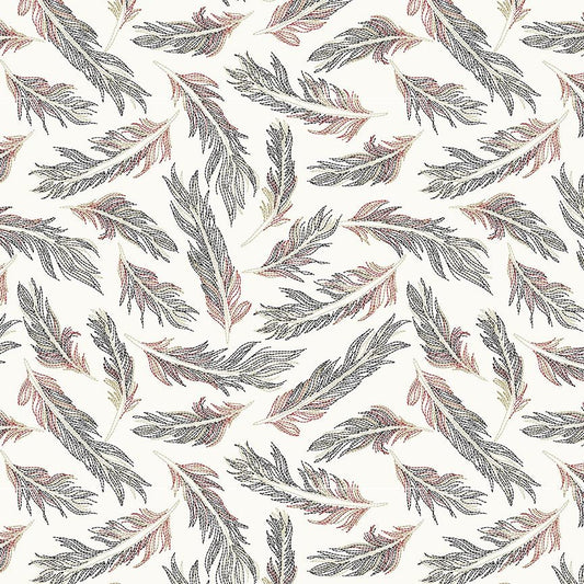 Zooming Chickens Stitched Feathers Off - White - Studio E from Fort Worth Fabric Studio